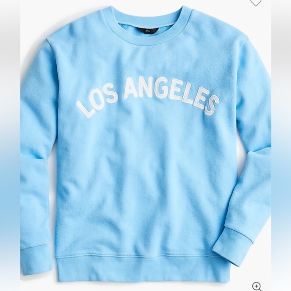 J. CREW Light Blue ‘Los Angeles’ Sweatshirt - Picture 3 of 10